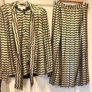 Michael Kors Shimmering Skirt and Blouse. Sold as a Set.